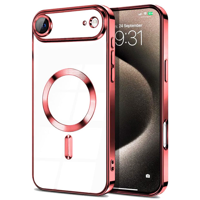 Magnetic Chrome TPU Camera Cover Case for iPhone Air