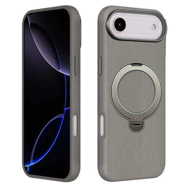 L4 PU Magnetic Ring Stand Case for iPhone Air
