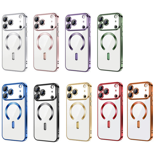 Magnetic Chrome TPU Camera Cover Case for iPhone 17 Pro