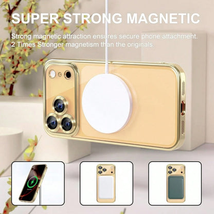 Magnetic Chrome TPU Camera Cover Case for iPhone 17 Pro