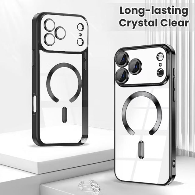 Magnetic Chrome TPU Camera Cover Case for iPhone 17 Pro