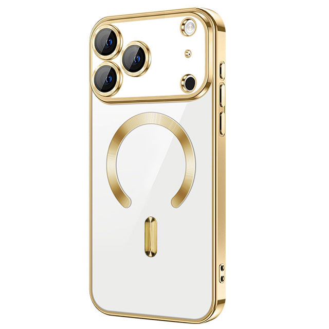 Magnetic Chrome TPU Camera Cover Case for iPhone 17 Pro
