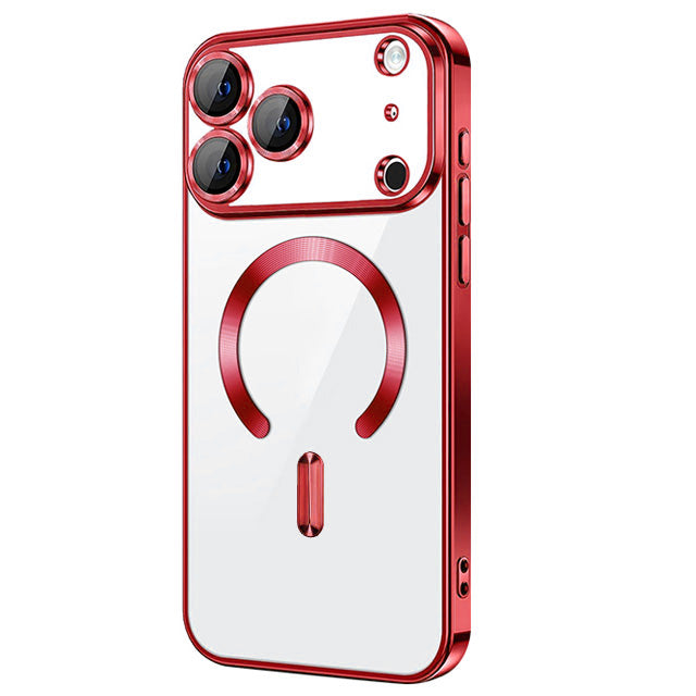 Magnetic Chrome TPU Camera Cover Case for iPhone 17 Pro