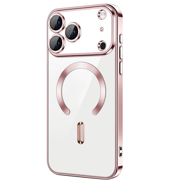 Magnetic Chrome TPU Camera Cover Case for iPhone 17 Pro