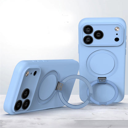 Premium Silicone Ring Stand Magnetic Case for iPhone 17 Pro Max