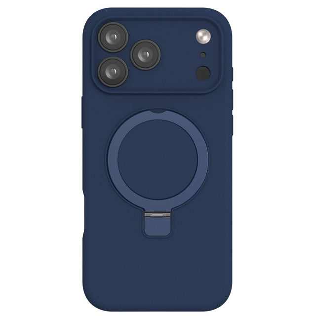 Premium Silicone Ring Stand Magnetic Case for iPhone 17 Pro