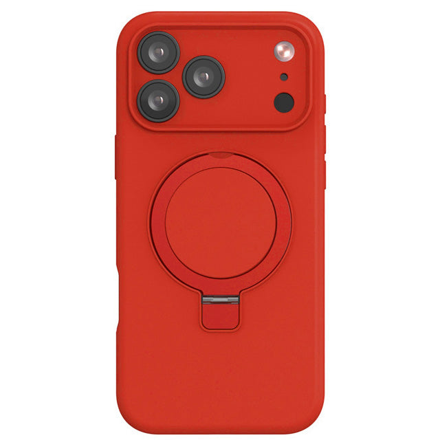 Premium Silicone Ring Stand Magnetic Case for iPhone 17 Pro