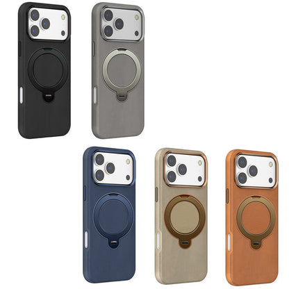 L4 PU Magnetic Ring Stand Case for iPhone 17 Pro