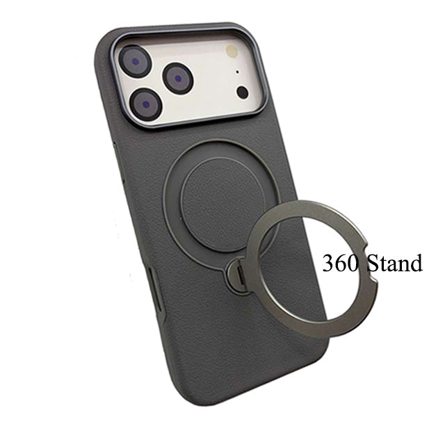 L4 PU Magnetic Ring Stand Case for iPhone 17 Pro