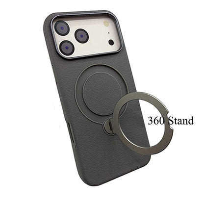 L4 PU Magnetic Ring Stand Case for iPhone 17 Pro