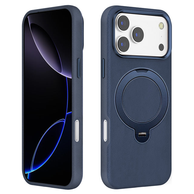 L4 PU Magnetic Ring Stand Case for iPhone 17 Pro