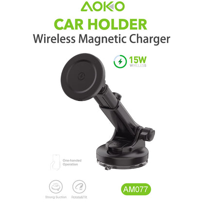 Magnetic Wireless Car Charger Dashboard & Windshield Mount