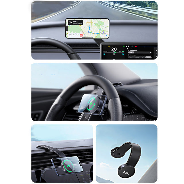 Magnetic Flexible Shape Memory Glue on Car Mount