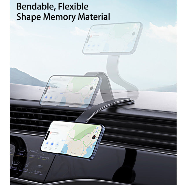 Magnetic Flexible Shape Memory Glue on Car Mount