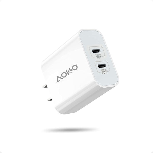 ETL Certified 40W Dual USB C Ports PD Adapter