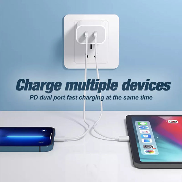 ETL Certified 40W Dual USB C Ports PD Adapter