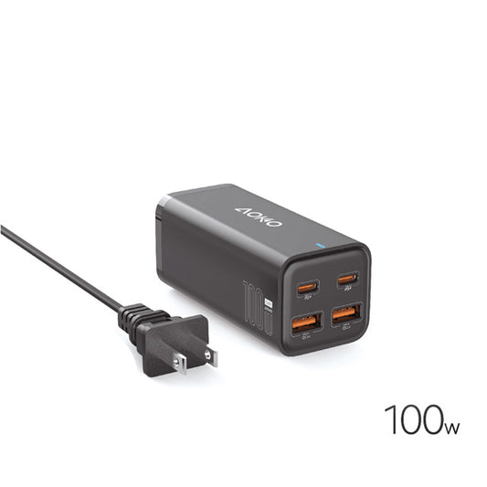 100W Dual USB A & Dual USB TYPE C Ports Charging Adapter