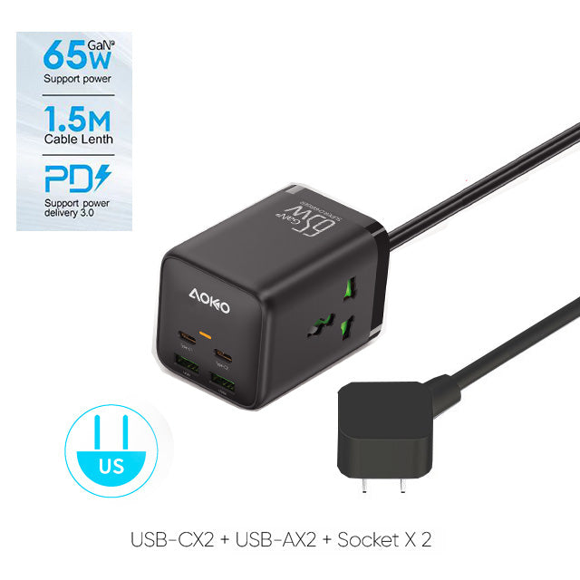 65W Safety Socket Power Strip