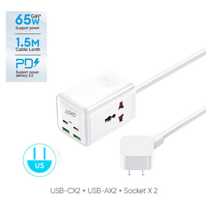 65W Safety Socket Power Strip