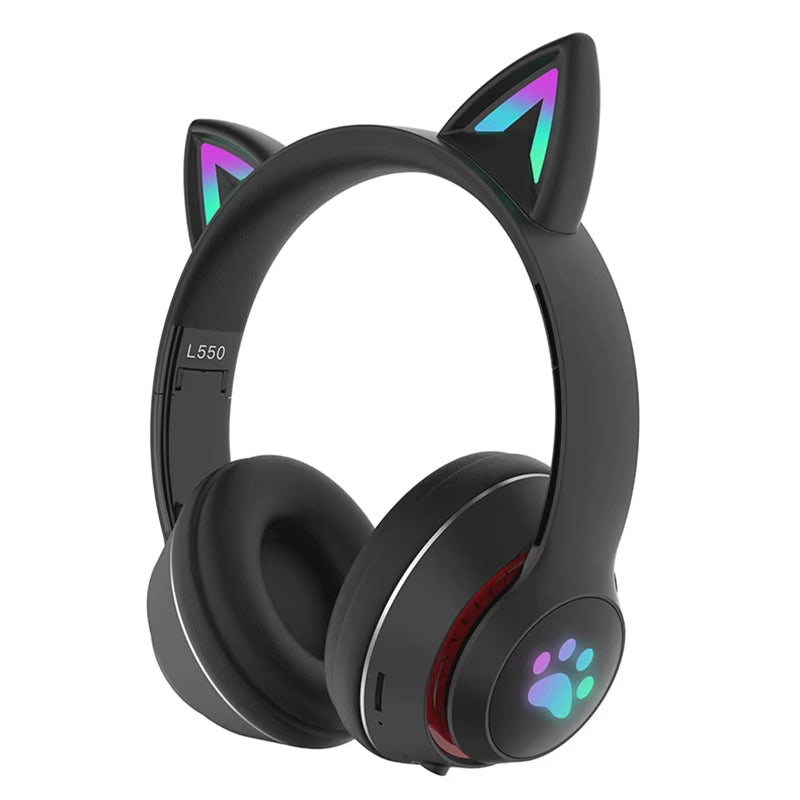 Wireless Adjustable Over-Ear Cat Ear Headphones