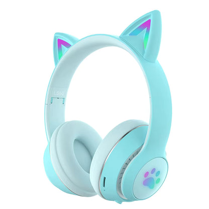 Wireless Adjustable Over-Ear Cat Ear Headphones