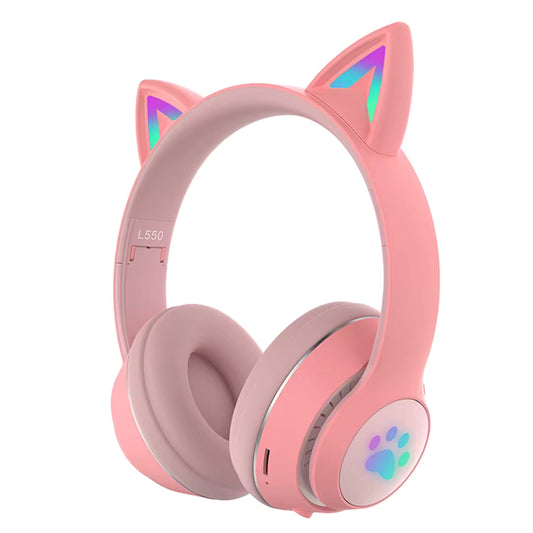 Wireless Adjustable Over-Ear Cat Ear Headphones